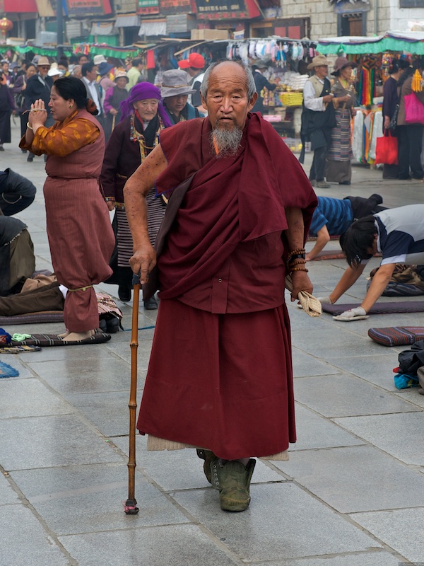 Tibetan buddhist monk in Lhasa